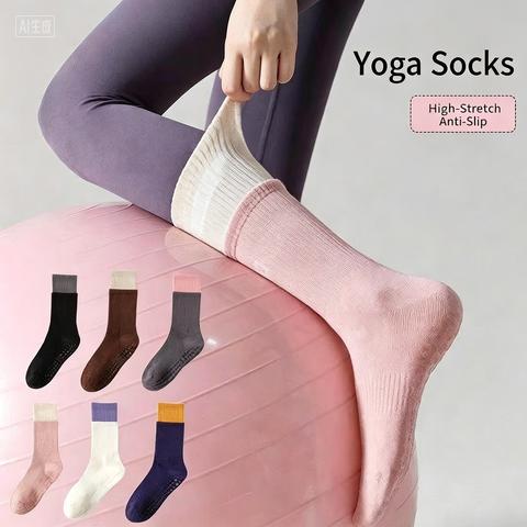 Pilates Yoga And Barre - Unisex-Grip-Socken aus Polyester, Einheitsgröße, rutschfeste Silikonpunkte,