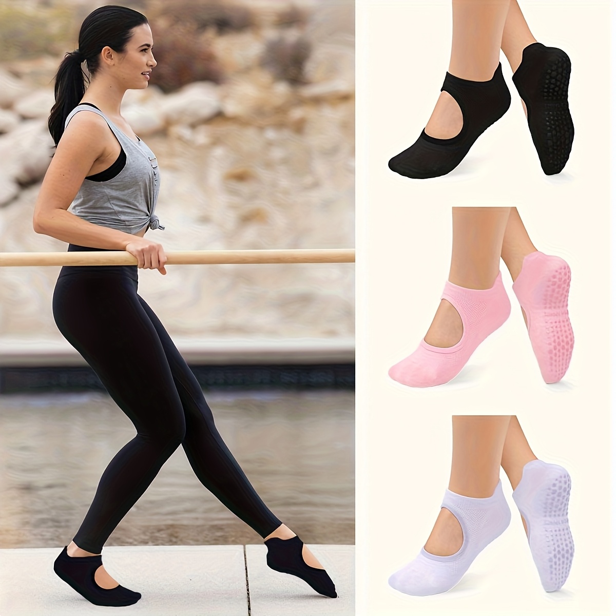 Rutschfeste Damensocken für Yo – Pilates Yoga And Barre Bewertung und Preis