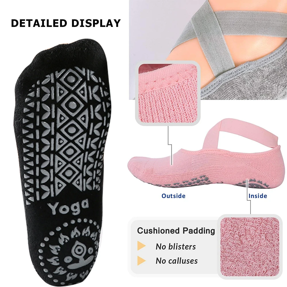 1 Paar Yoga-Socken für Frauen  – Pilates Yoga And Barre Bewertung und Preis