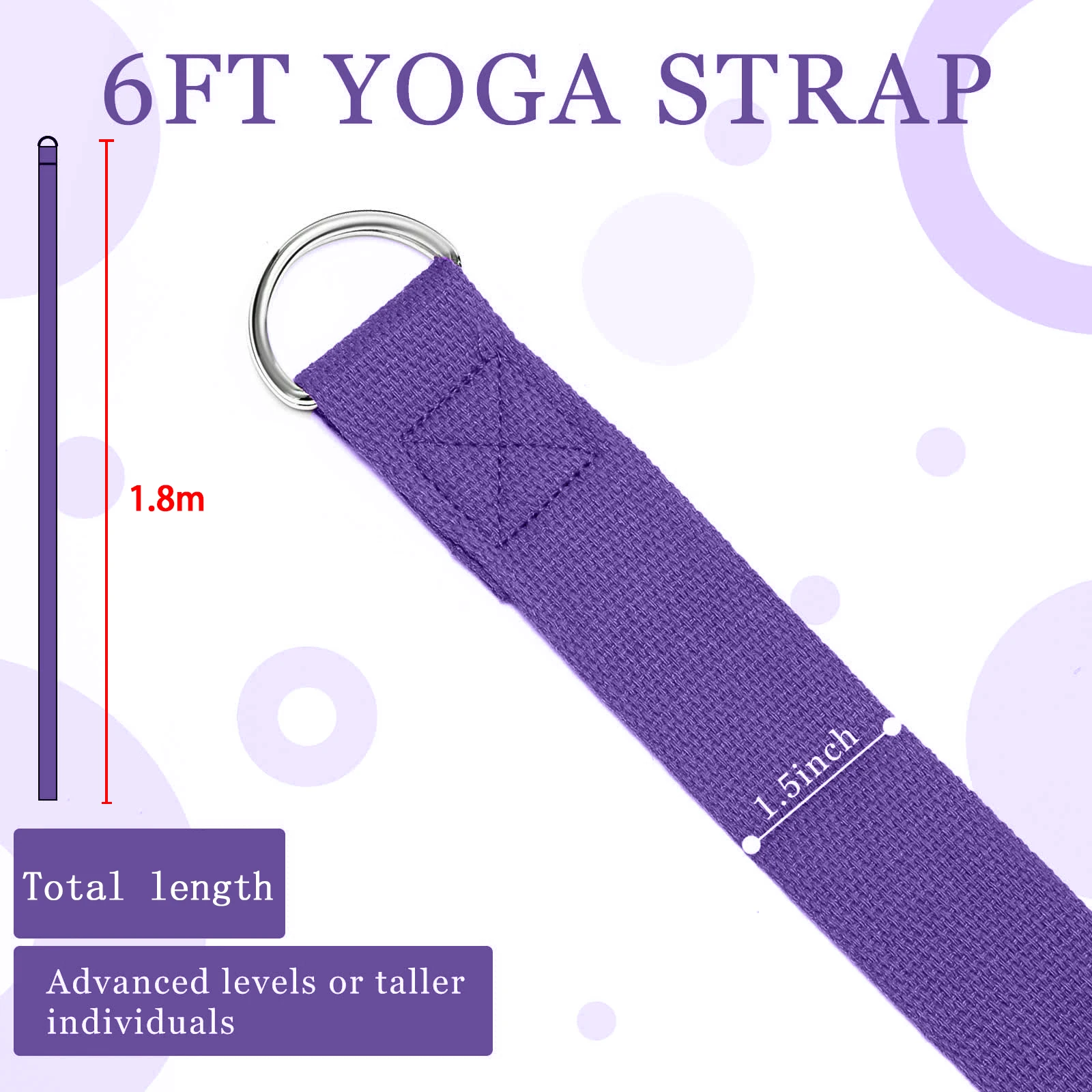 183*3,8 cm Yoga Strap Baumwoll – Pilates Yoga Ring Exercises Bewertung und Preis