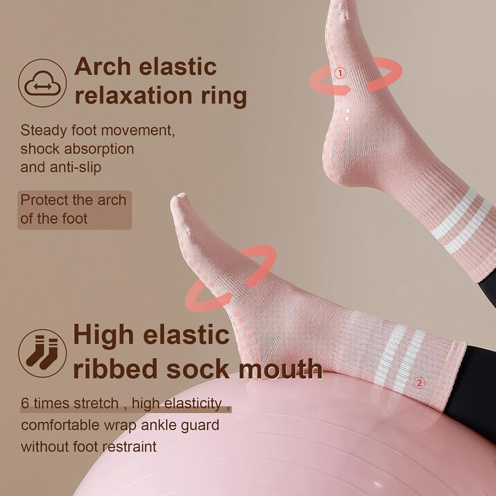 Yoga-Pilates-Socken mit Griffe – Pilates Yoga And Barre Bewertung und Preis