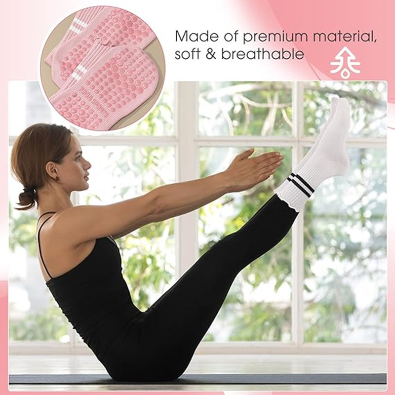 1 Paar gestreifte Rüschen-Pila – Pilates Yoga And Barre Bewertung und Preis